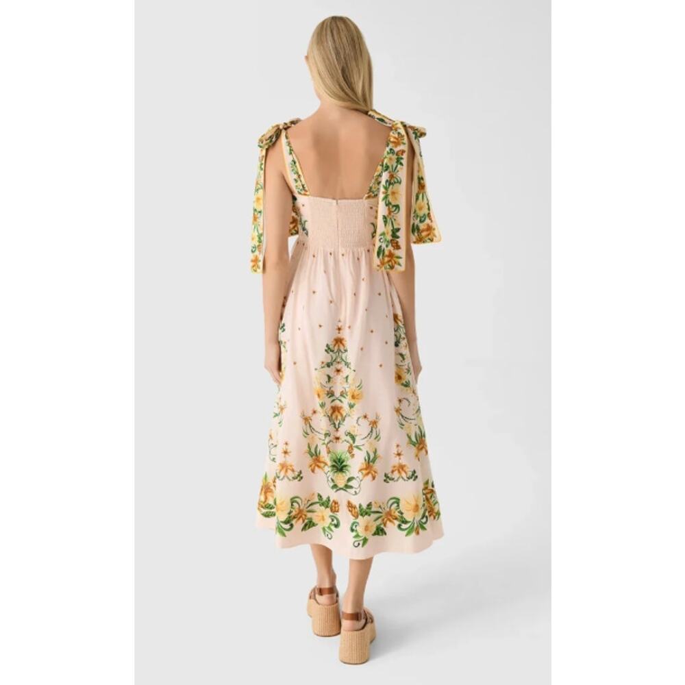 Farm Rio Botanical Beauty Laces Cup Midi Dress size XL - Picture 9 of 10